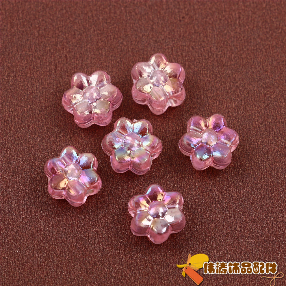 Colorful Transparent Acrylic Large Hole Beads DIY Wig Extension Beads Punk Hair Accessories Hair Accessories