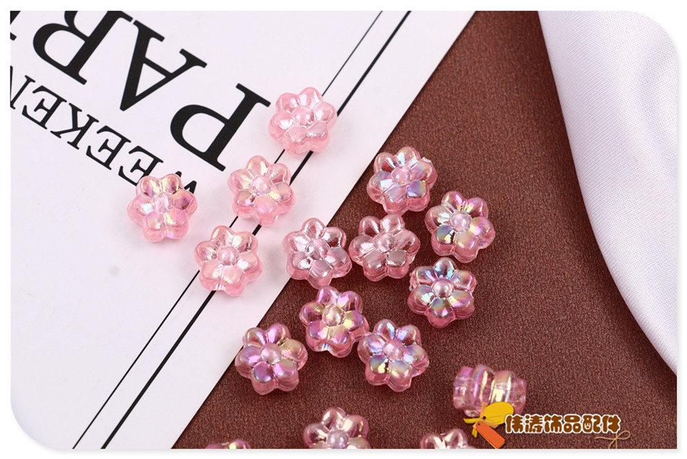 Colorful Transparent Acrylic Large Hole Beads DIY Wig Extension Beads Punk Hair Accessories Hair Accessories