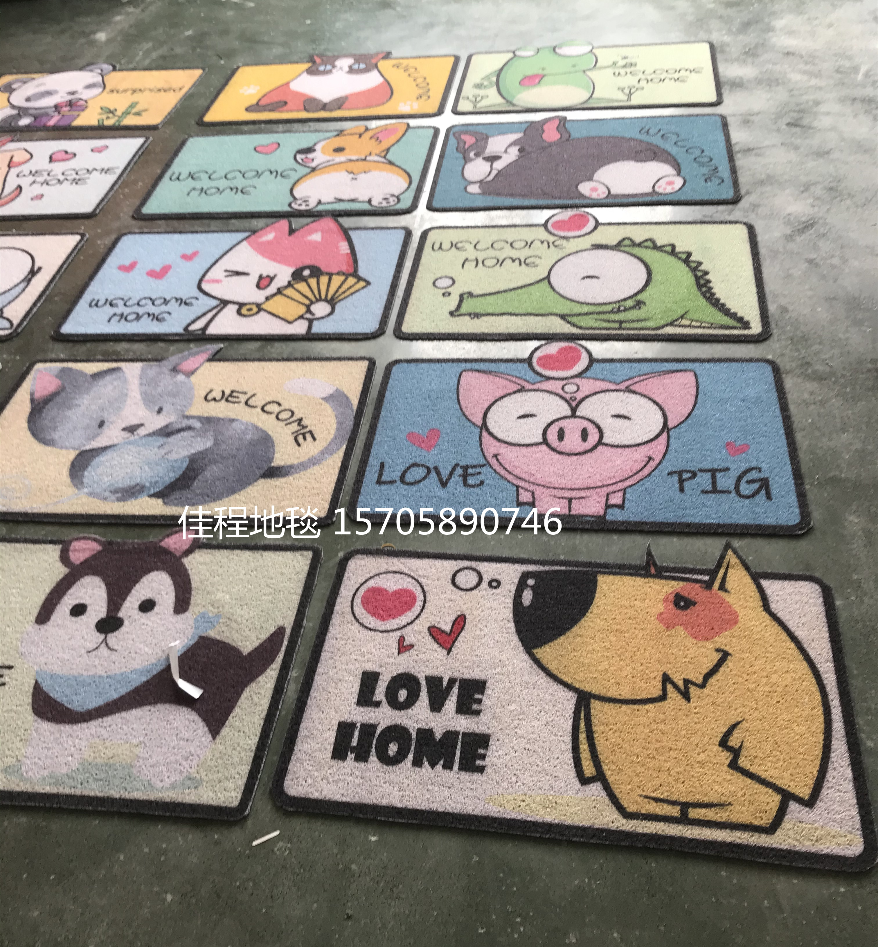 New Animal Special-Shaped Mat Oval Animal Mat Non-Slip Mat Modeling Pad HD 3D Silk Ring Spray Printing Mat