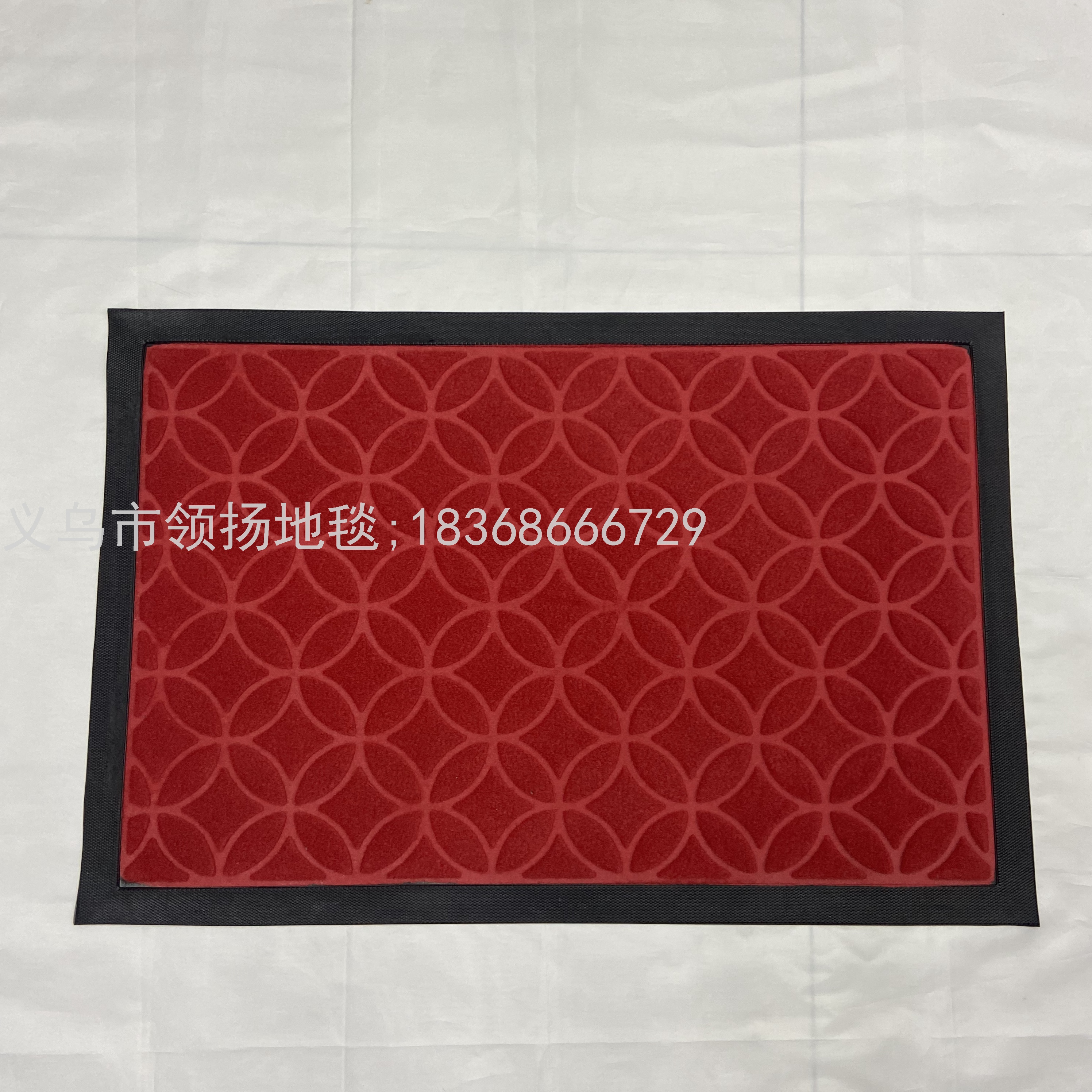 Rubber Brushed Embossed Mat with Side Embossed Floor Mat Door Mat Non-Slip Mat Foreign Trade Mat