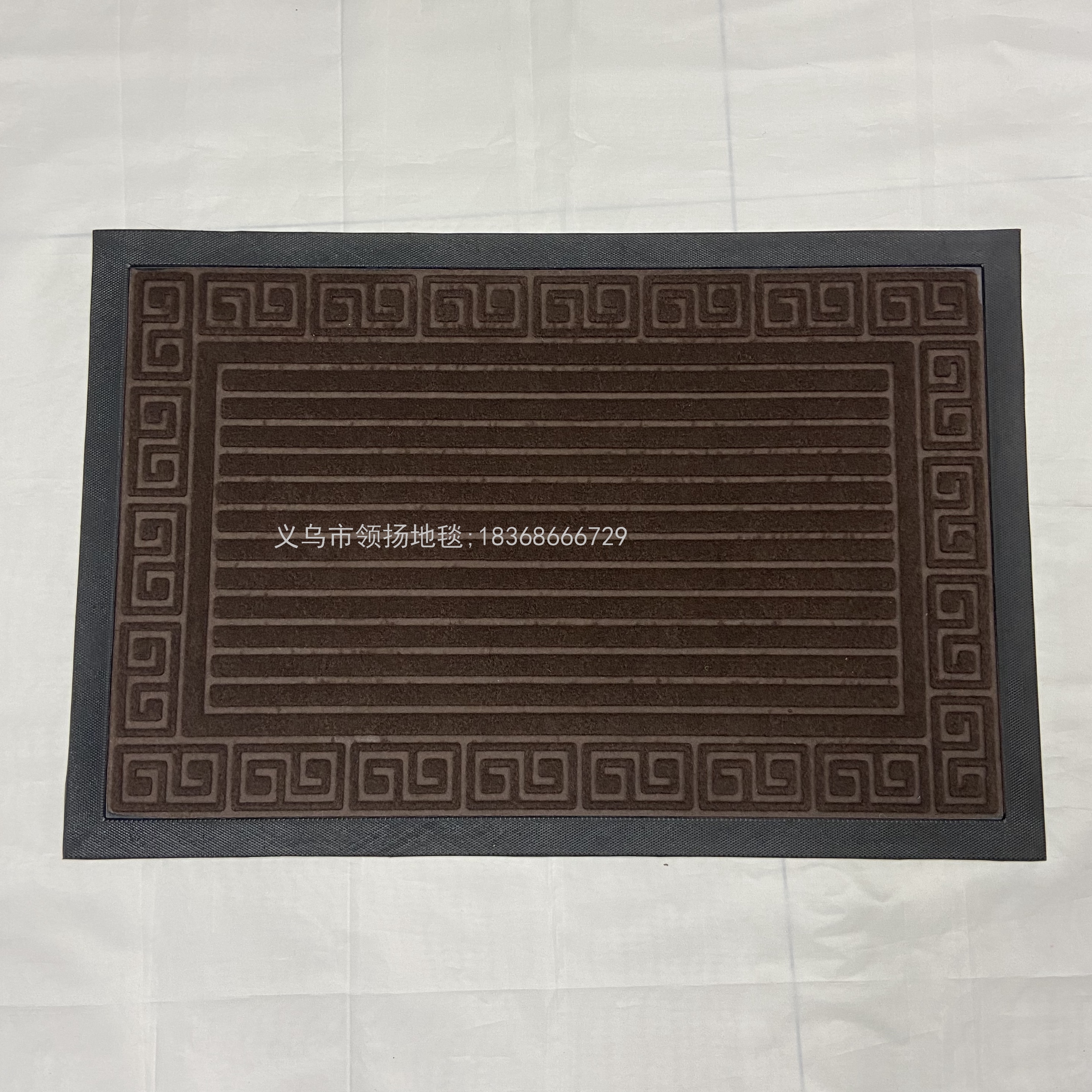 Rubber Brushed Embossed Mat with Side Embossed Floor Mat Door Mat Non-Slip Mat Foreign Trade Mat