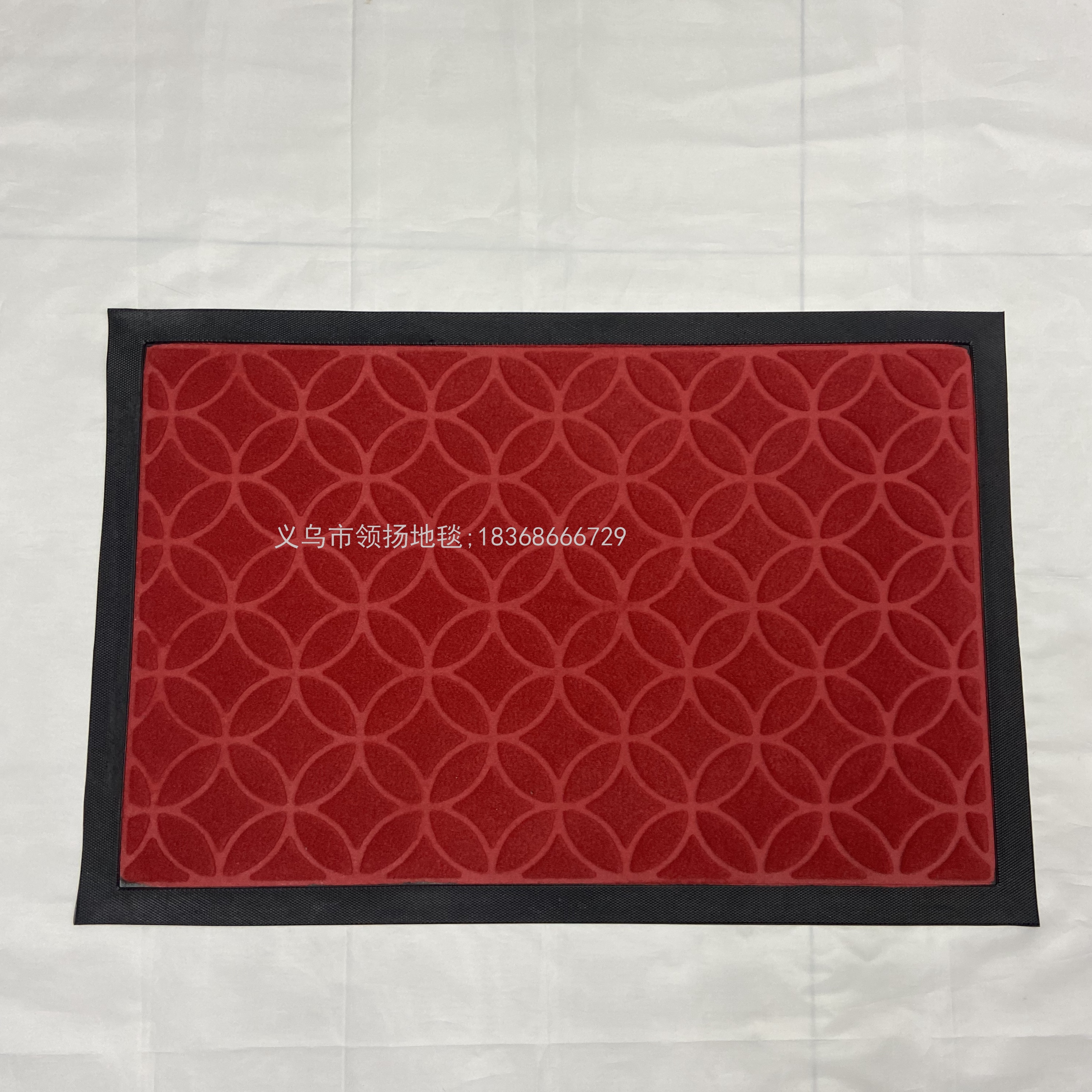 Rubber Brushed Embossed Mat with Side Embossed Floor Mat Door Mat Non-Slip Mat Foreign Trade Mat
