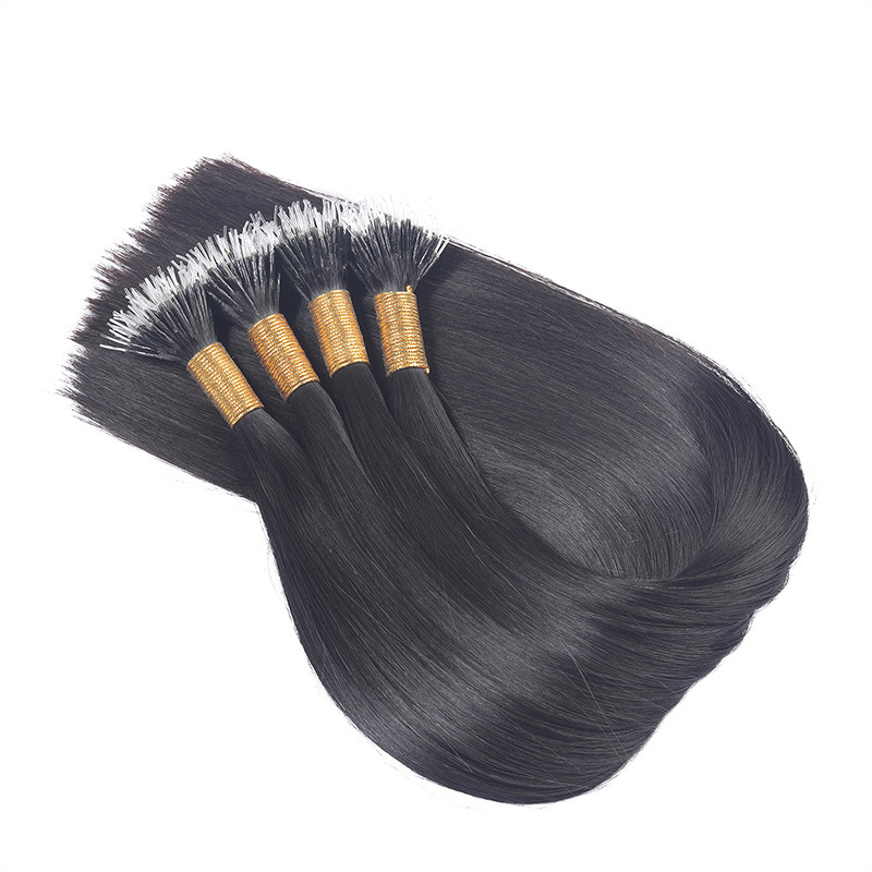 Elastic clasp Real hair Nano invisible Seamless extension of human hair can be dyed and ironed from the Connector hair piece