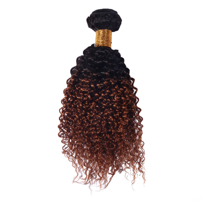 Brazilian Hair kinky Wave Natural Color Remy Human Hair Weave Bundles Extension