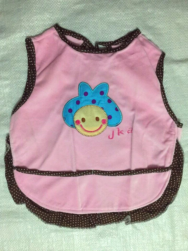 Crystal cashmere fashion cartoon cute kids apron sleeveless smock waterproof apron apron
