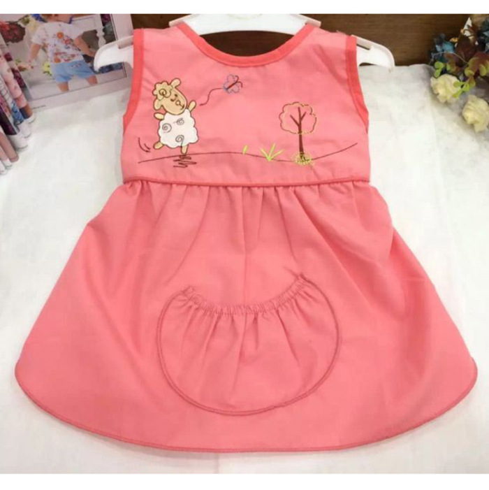 Children cotton sleeveless dress Princess gown apron anti Korean baby clothes.