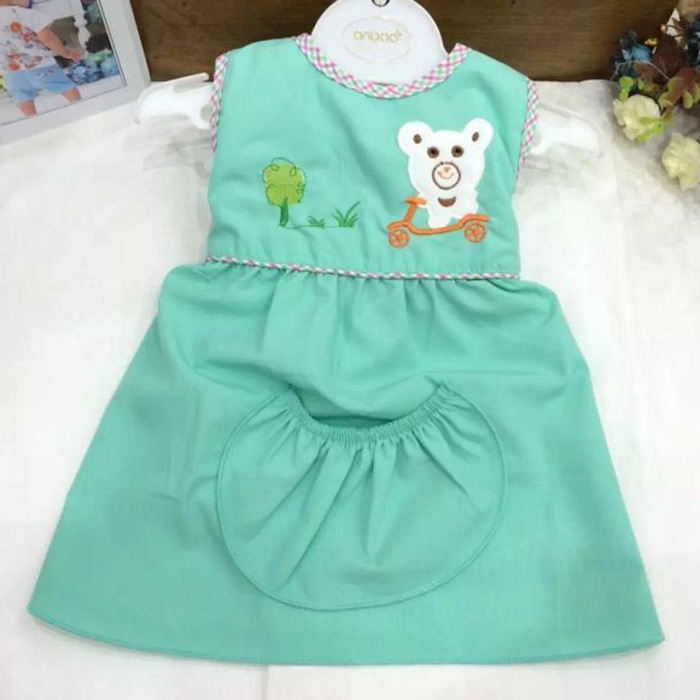 Children cotton sleeveless dress Princess gown apron anti Korean baby clothes.