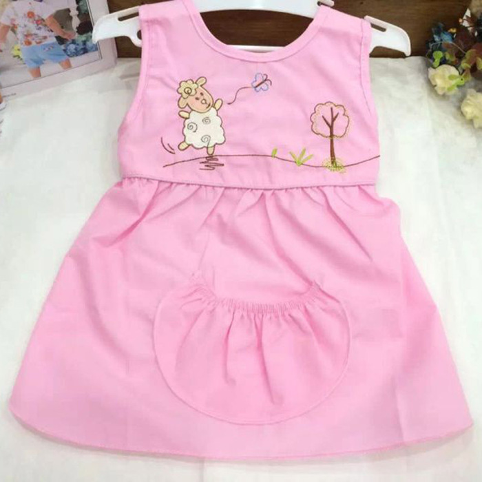 Children cotton sleeveless dress Princess gown apron anti Korean baby clothes.