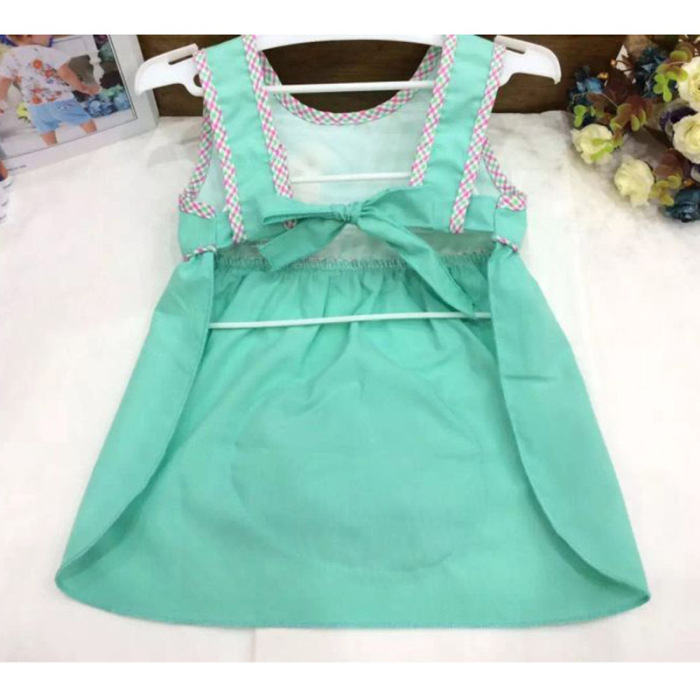 Children cotton sleeveless dress Princess gown apron anti Korean baby clothes.