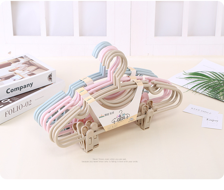 Lt-1039 trousers for household clothes hangers with non-slip plastic clip