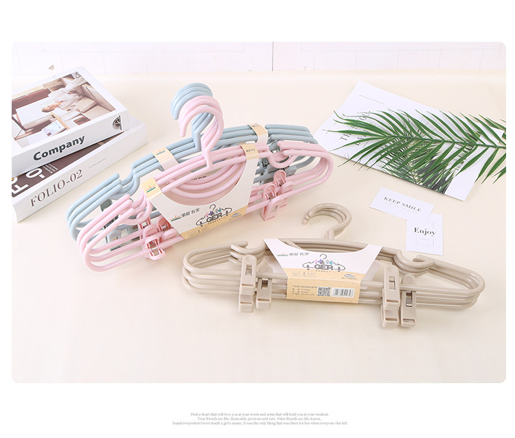 Lt-1039 trousers for household clothes hangers with non-slip plastic clip