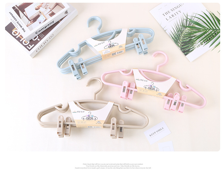 Lt-1039 trousers for household clothes hangers with non-slip plastic clip