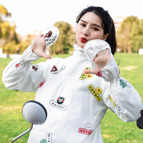 Electric car sunblock clothing whole body long style sunblock shawl woman bike sunblock clothing cotton whole body extension hair substitute