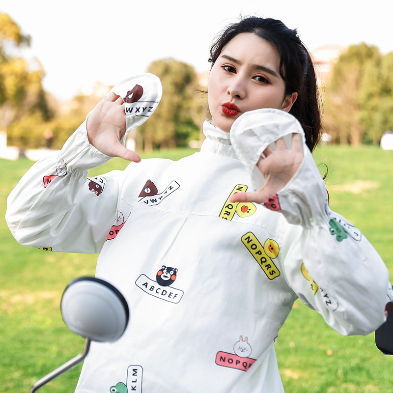 Electric car sunblock clothing whole body long style sunblock shawl woman bike sunblock clothing cotton whole body extension hair substitute
