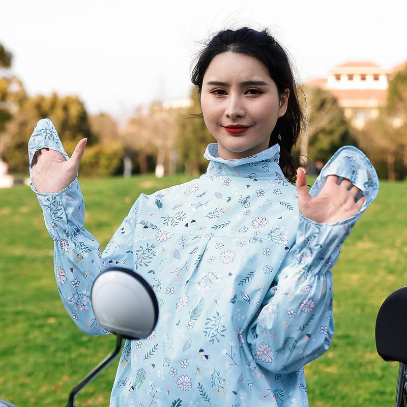 Electric car sunblock clothing whole body long style sunblock shawl woman bike sunblock clothing cotton whole body extension hair substitute