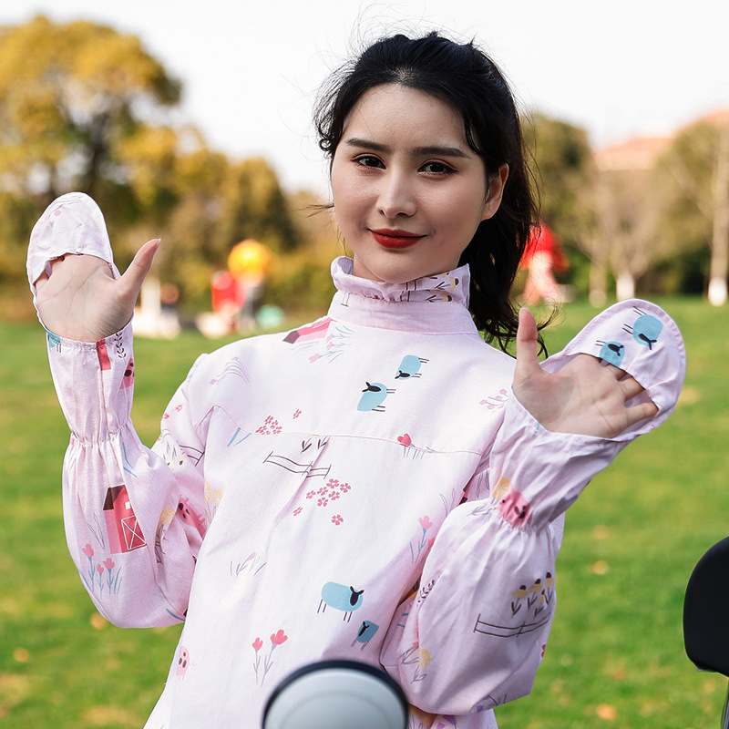 Electric car sunblock clothing whole body long style sunblock shawl woman bike sunblock clothing cotton whole body extension hair substitute