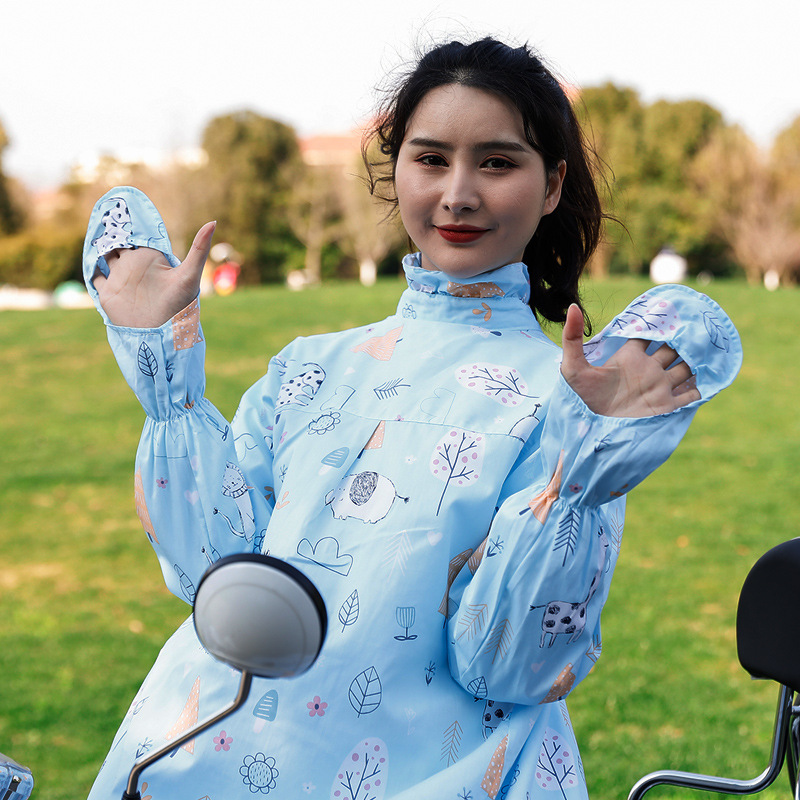 Electric car sunblock clothing whole body long style sunblock shawl woman bike sunblock clothing cotton whole body extension hair substitute
