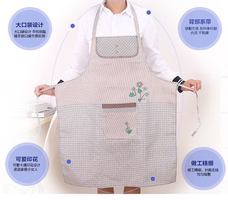Household Neck-Hanging Apron Customizable Logo Advertising Bib Adult Waist Skirt Female Kitchen Apron Household Neck-Hanging Apron Customizable Logo Advertising Bib Adult Waist Skirt Female Kitchen Apron