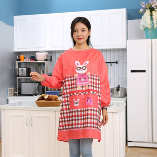 Factory Direct Sales Bear Head Waterproof and Oilproof Apron Home Kitchen with Hand-Wiping Apron Cafe Work Clothes Overclothes