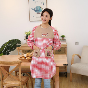 Factory Direct Sales Bear Head Waterproof and Oilproof Apron Home Kitchen with Hand-Wiping Apron Cafe Work Clothes Overclothes