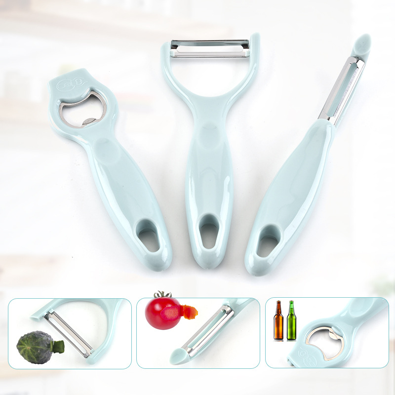 Creative Kitchen Gadgets Three-Piece Planer Set Three-in-One Peeler Multifunction Paring Knife Three-Piece Set