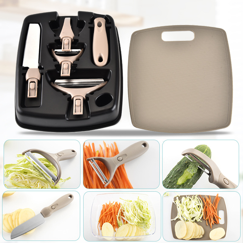 Creative Kitchen Gadgets Three-Piece Planer Set Three-in-One Peeler Multifunction Paring Knife Three-Piece Set