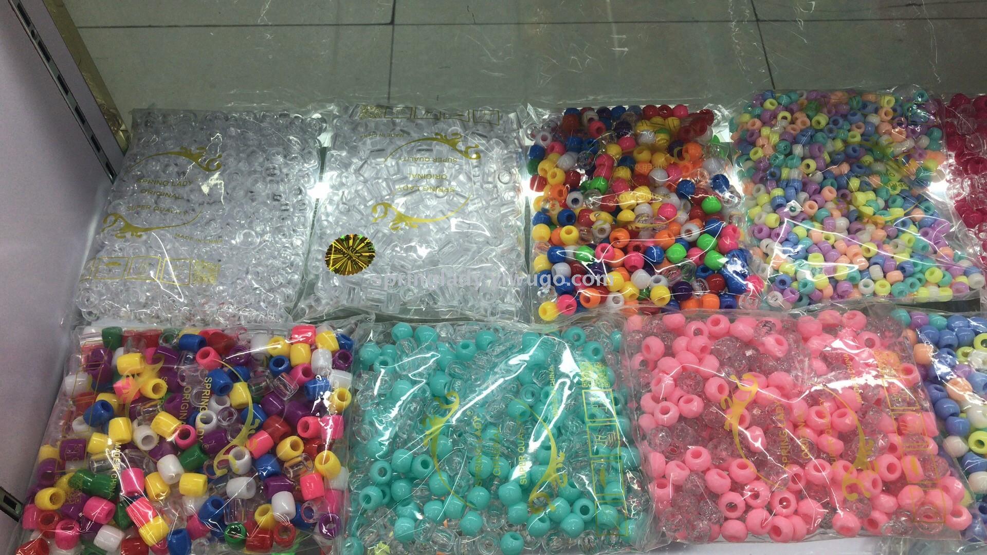 Wig Extension Beads Bag Transparent Mixed Colorful Beads Hair Accessories Hair Accessories Spring Lady