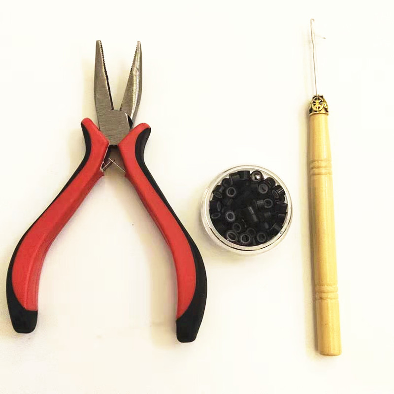 Hair Extension Pliers Wooden Crochet Hair Extension Ring Set Hair Extension Tools Set Affordable Hair Extension Set Hair Extension Set