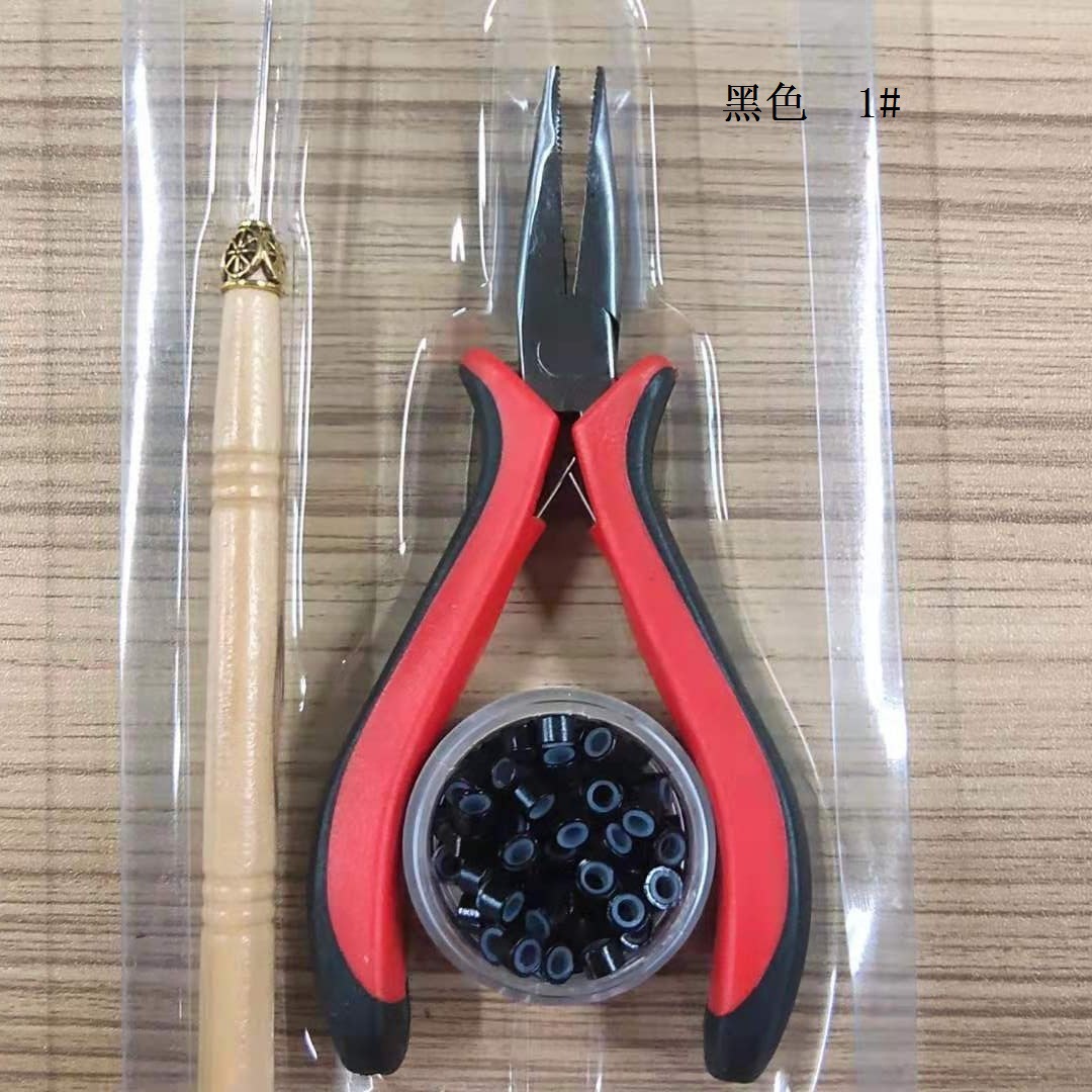 Hair Extension Pliers Wooden Crochet Hair Extension Ring Set Hair Extension Tools Set Affordable Hair Extension Set Hair Extension Set
