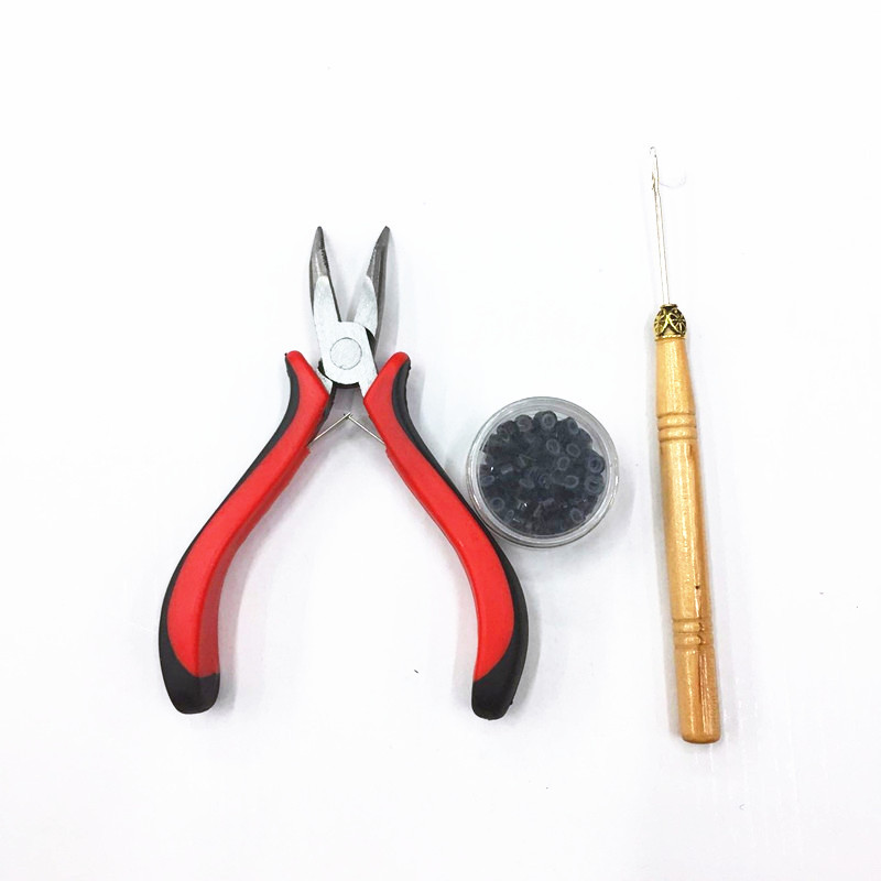 Hair Extension Pliers Wooden Crochet Hair Extension Ring Set Hair Extension Tools Set Affordable Hair Extension Set Hair Extension Set