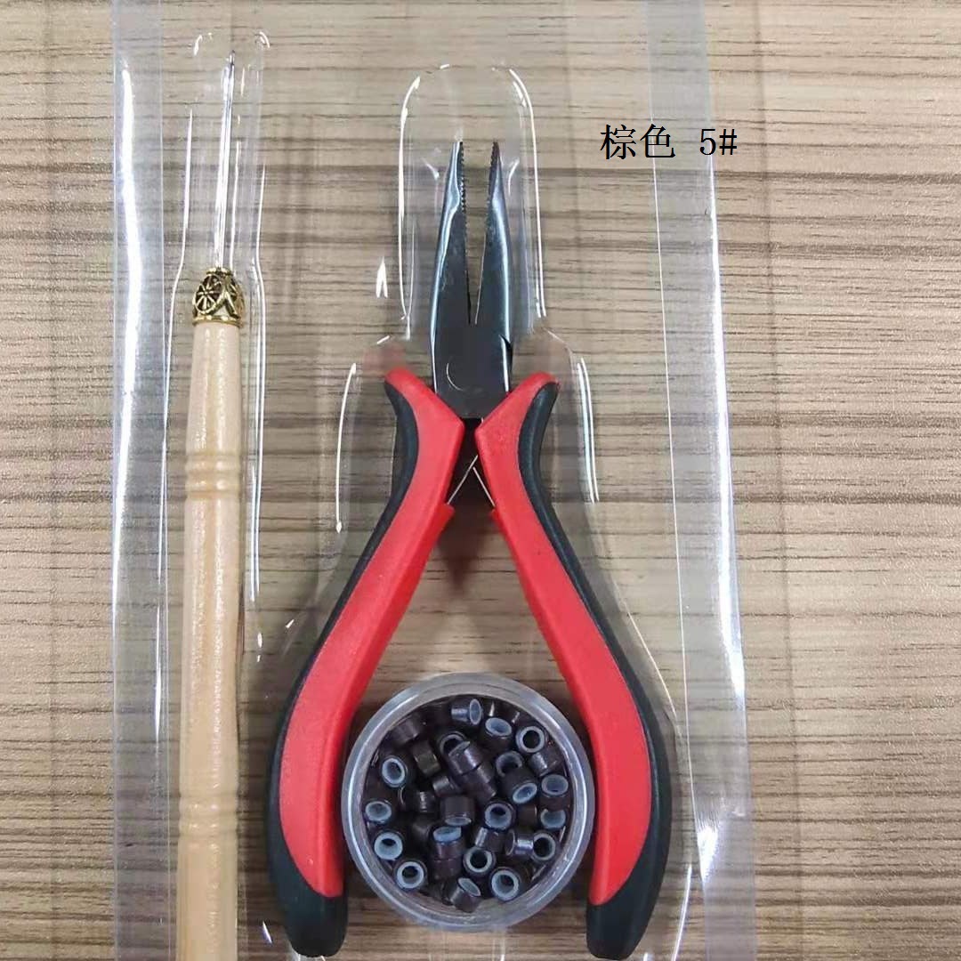 Hair Extension Pliers Wooden Crochet Hair Extension Ring Set Hair Extension Tools Set Affordable Hair Extension Set Hair Extension Set
