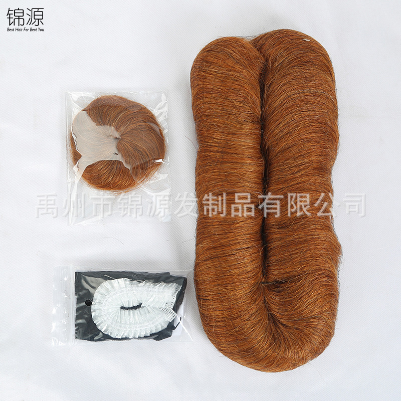 Real Short Roll Wig Set Janet28 Set African Hair Extension Human Wigs Stitching Headgear Manufacturer