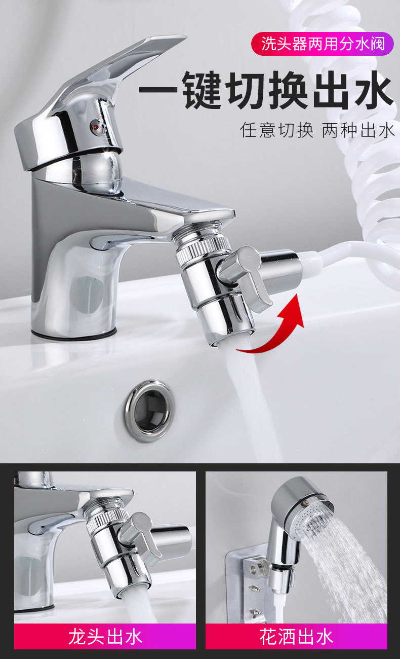 Wash Basin Faucet External Shower Toilet Washbasin Extension Shampoo Universal Hand-Held Small Nozzle Hair Shampoo Brush