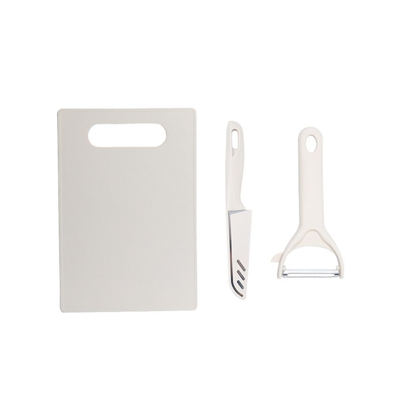 Factory Wholesale Portable Chopping Board Three-Piece Mini Fruit Knife Paring Knife Kitchen Tools Gift Set