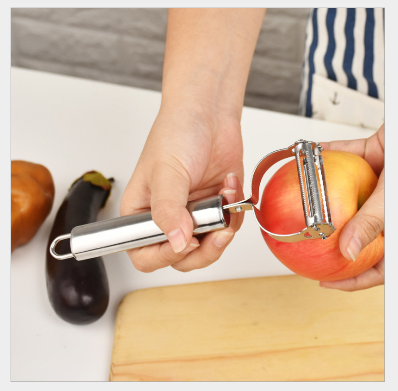 Stainless Steel Peeler Smiling Face Peeler Fruit and Vegetable Paring Knife Potato Grater Double-Headed Peeler Wholesale Stainless Steel Peeler Smiling Face Peeler Fruit and Vegetable Paring Knife Potato Grater Double-Headed Peeler Wholesale