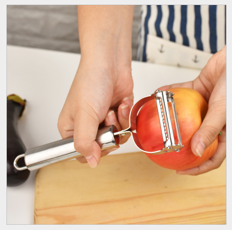 Stainless Steel Peeler Smiling Face Peeler Fruit and Vegetable Paring Knife Potato Grater Double-Headed Peeler Wholesale Stainless Steel Peeler Smiling Face Peeler Fruit and Vegetable Paring Knife Potato Grater Double-Headed Peeler Wholesale