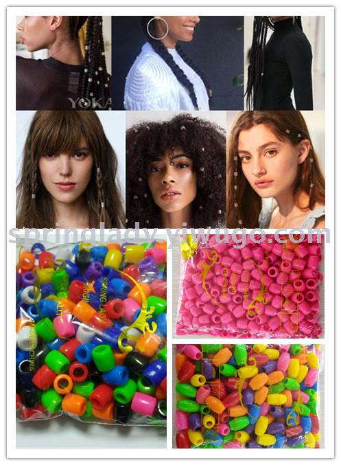 Wig Extension Beads Bag Transparent Mixed Colorful Beads Hair Accessories Hair Accessories Spring Lady