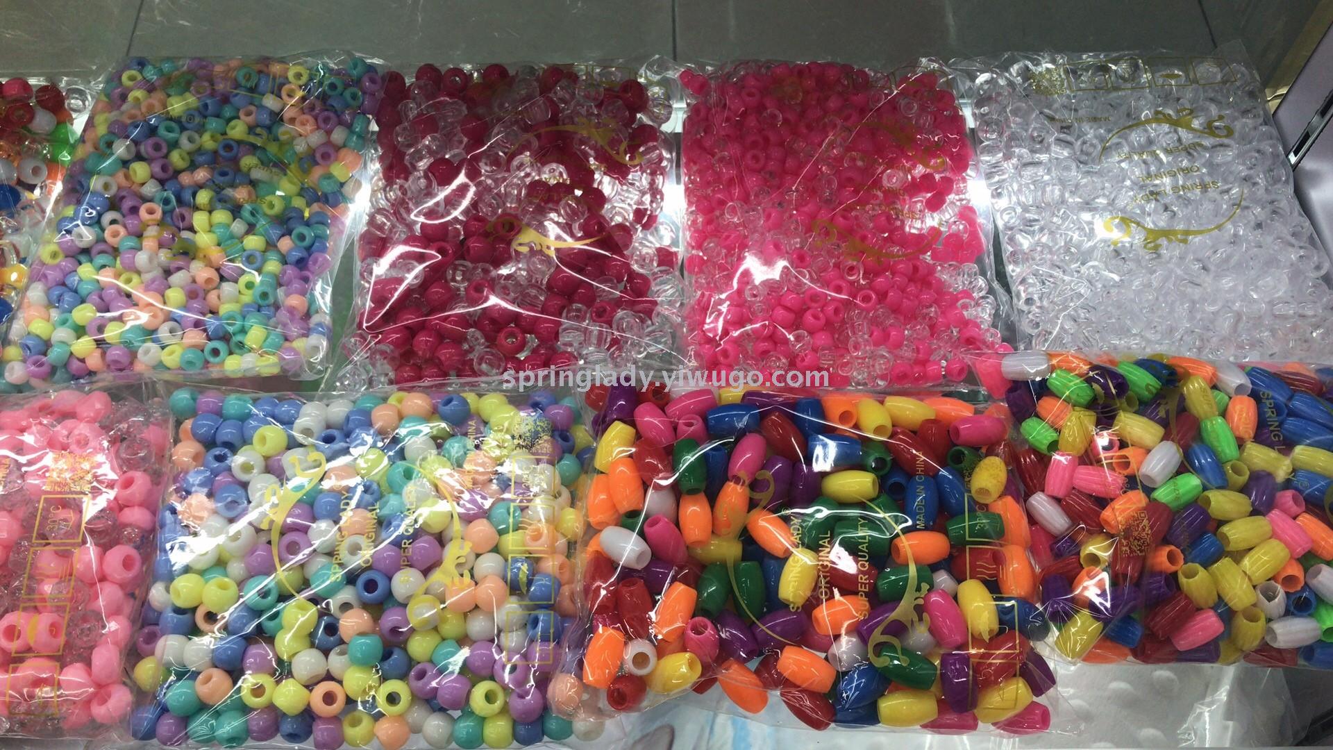 Wig Extension Beads Bag Transparent Mixed Colorful Beads Hair Accessories Hair Accessories Spring Lady