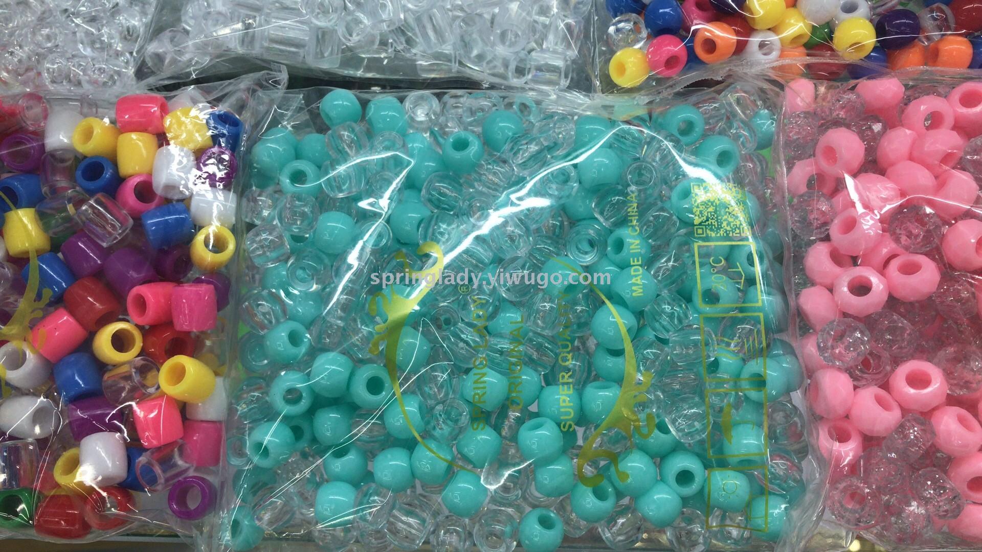 Wig Extension Beads Bag Transparent Mixed Colorful Beads Hair Accessories Hair Accessories Spring Lady