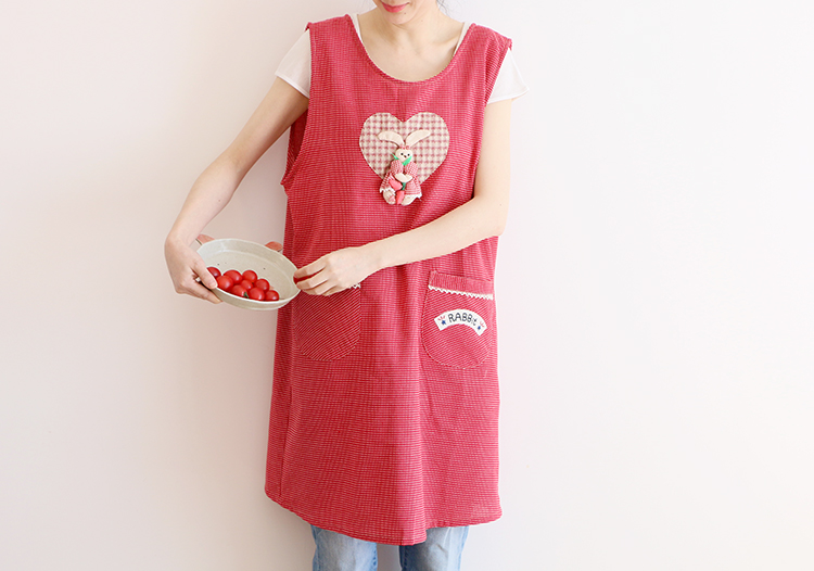 Korean Style Cotton and Linen Fashion Oil-Proof Bib Overclothes Baking Floral Coffee Shop Painting Overalls Sleeveless Apron