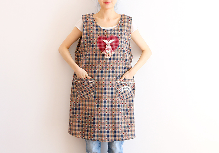 Korean Style Cotton and Linen Fashion Oil-Proof Bib Overclothes Baking Floral Coffee Shop Painting Overalls Sleeveless Apron