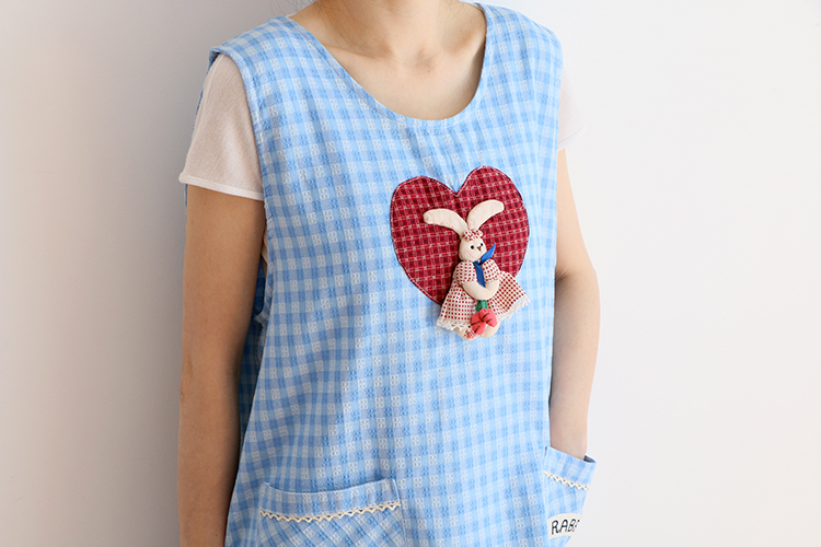 Korean Style Cotton and Linen Fashion Oil-Proof Bib Overclothes Baking Floral Coffee Shop Painting Overalls Sleeveless Apron
