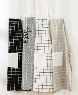 INS Nordic style apron cotton simple white black children adult customization - apron factory ZAKKA LAUNDRY