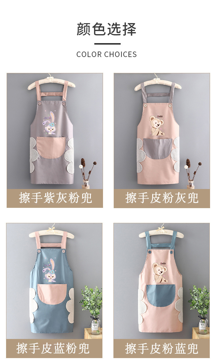 Fashion Simple Home Kitchen Apron Waterproof and Oil-Proof Women's Summer Thin Work Cooking Adult Apron Custom Men