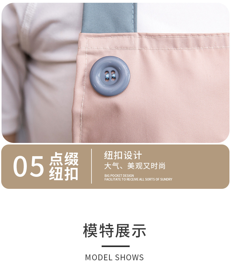 Fashion Simple Home Kitchen Apron Waterproof and Oil-Proof Women's Summer Thin Work Cooking Adult Apron Custom Men
