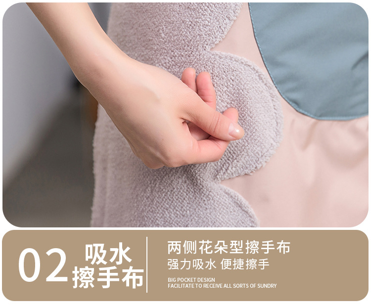 Fashion Simple Home Kitchen Apron Waterproof and Oil-Proof Women's Summer Thin Work Cooking Adult Apron Custom Men