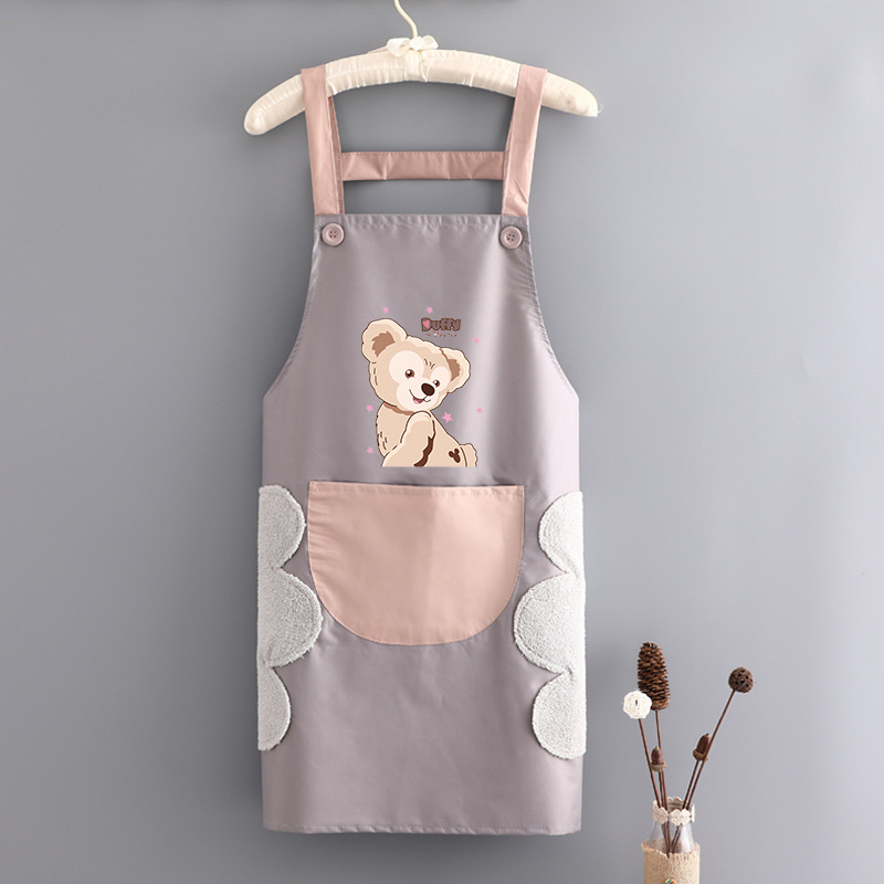 Fashion Simple Home Kitchen Apron Waterproof and Oil-Proof Women's Summer Thin Work Cooking Adult Apron Custom Men