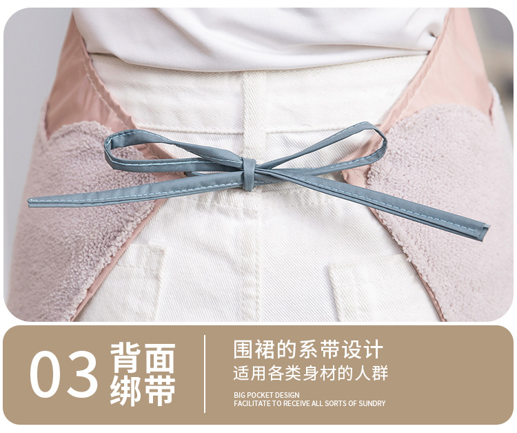 Fashion Simple Home Kitchen Apron Waterproof and Oil-Proof Women's Summer Thin Work Cooking Adult Apron Custom Men