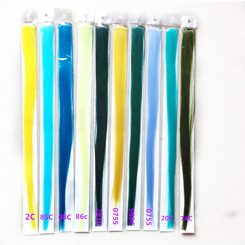 One-Piece Color Wig Set Women&#039;s Hot Rolled Chemical Fiber Long Straight Hair Color Hair Extension Spot