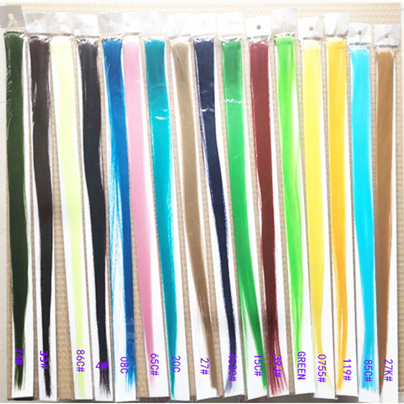 One-Piece Color Wig Set Women&#039;s Hot Rolled Chemical Fiber Long Straight Hair Color Hair Extension Spot
